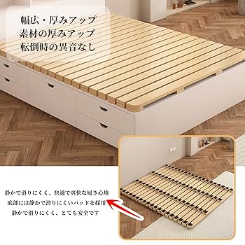 【新品】ローベッド 幅100cm ベッドフレーム木目調 すのこベッド コンパクト Amazon｜BDYSWD すのこベッド 木製フレーム コンパクト ベッド